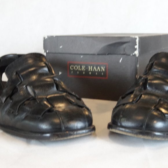Cole Haan Black Woven Leather Men’s Sandals – 9 - Picture 3 of 8